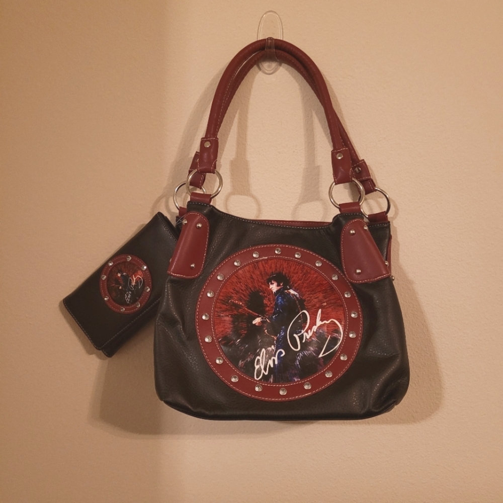 NWOT Elvis Presley Handbag and Wallet